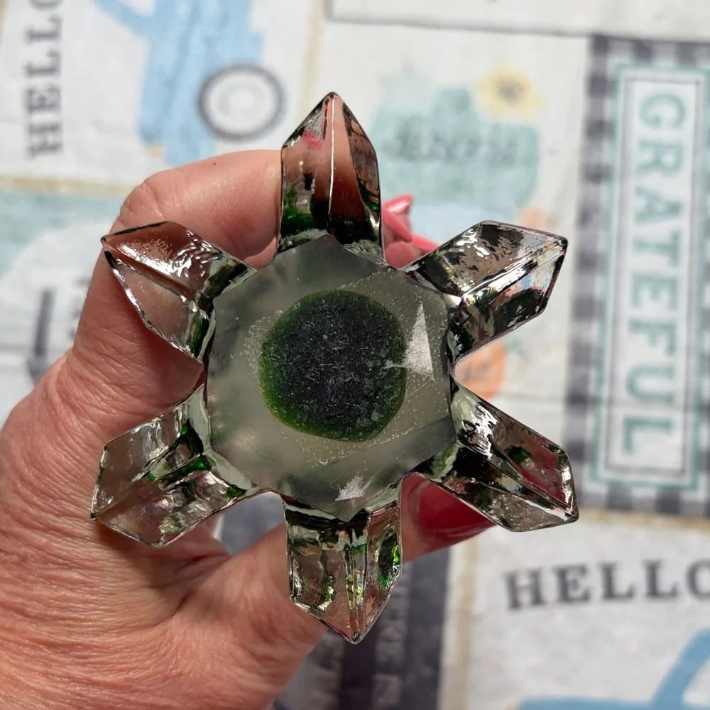 Glass Christmas Tree Ornament - Green